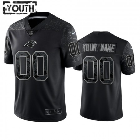 Tröjor Carolina Panthers Custom Svart Reflective Limited - Barn Tröjor Carolina Panthers Custom Svart Reflective Limited - Barn